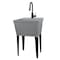 Tehila Tehila 22.875 in. W X 23.5 in. D Freestanding Plastic Laundry Tub 040US6508GRYBLK - alternate 1